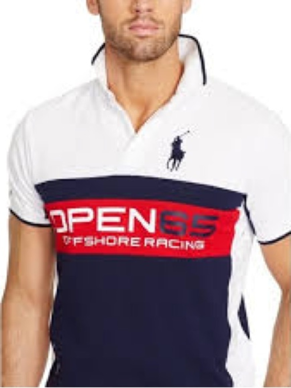 Polo Ralph Lauren Custom Fit Open 65 Offshore Racing Polo Shirt Medium